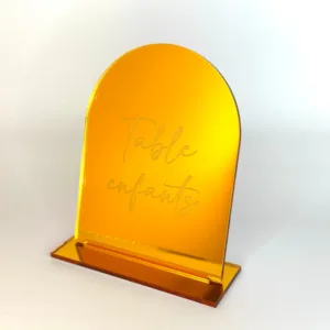 Numéro de table chevalet miroir