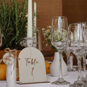 Numéro de table chevalet bois