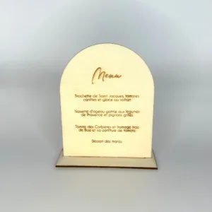 Menu chevalet bois