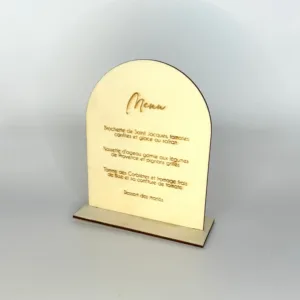 Menu chevalet bois