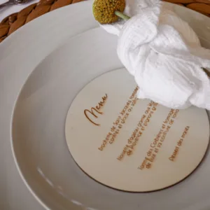 Menu rond bois